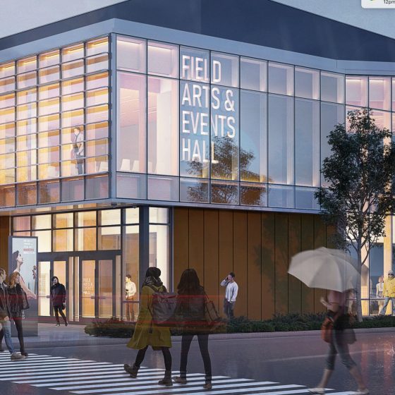 field hall exterior rendering